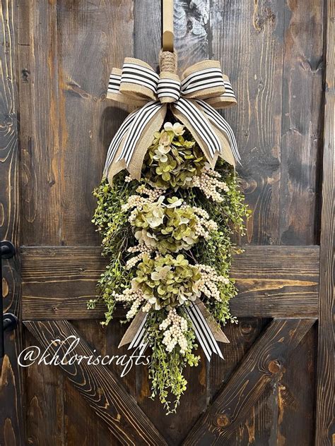 teardrop wreaths for front door|teardrop swags for front door.